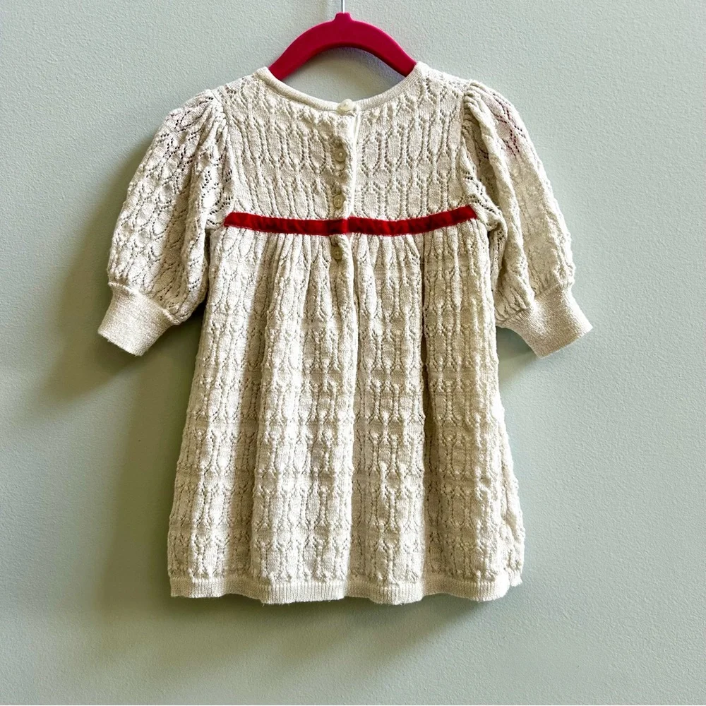Janie And Jack Baby Shimmer Sweater Dress, Size 6-12 Months